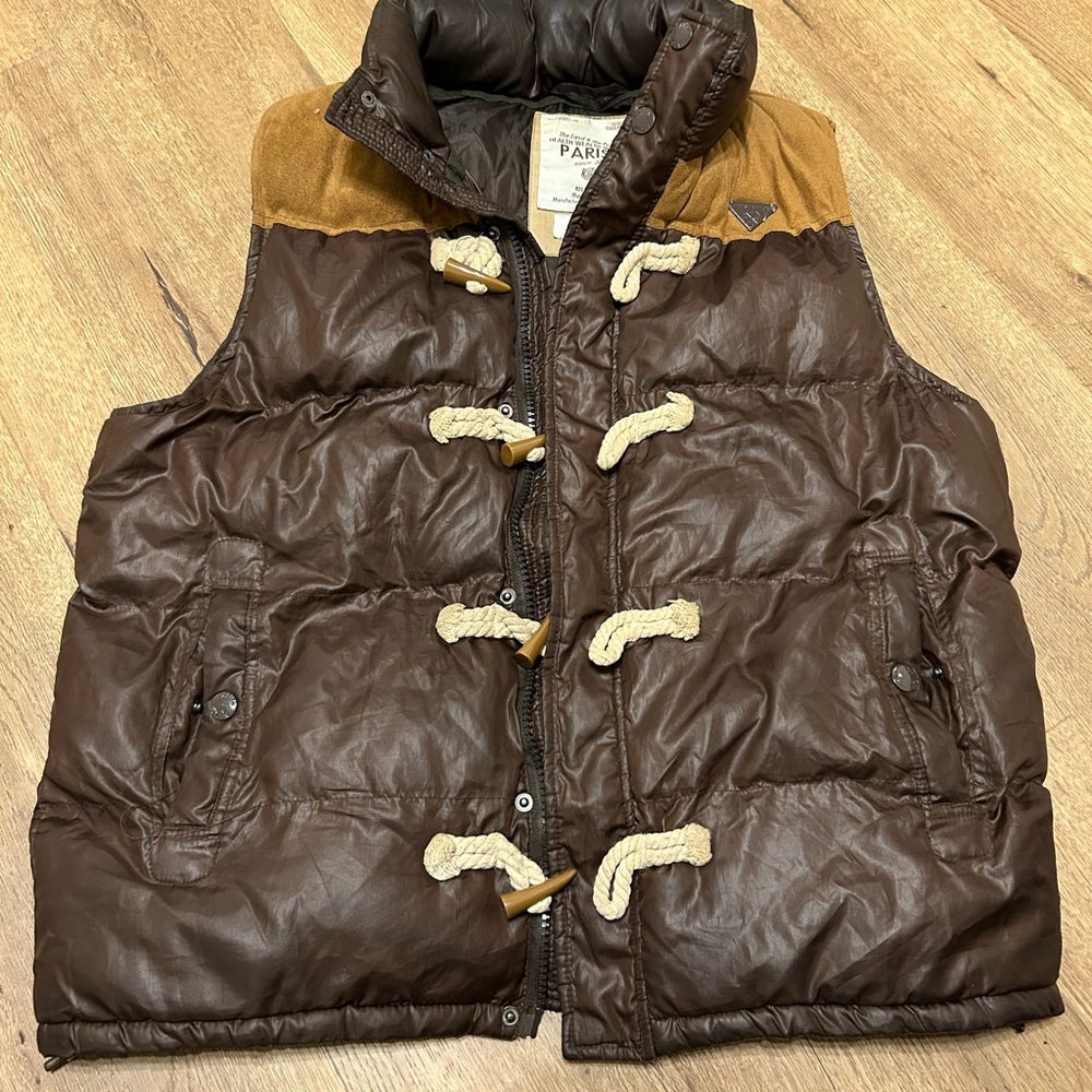 Puffy Vest Brown Large Parish Nation Vest men’s